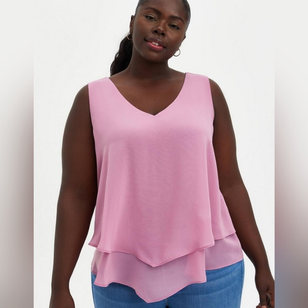 Torrid Chiffon Double layer Tank